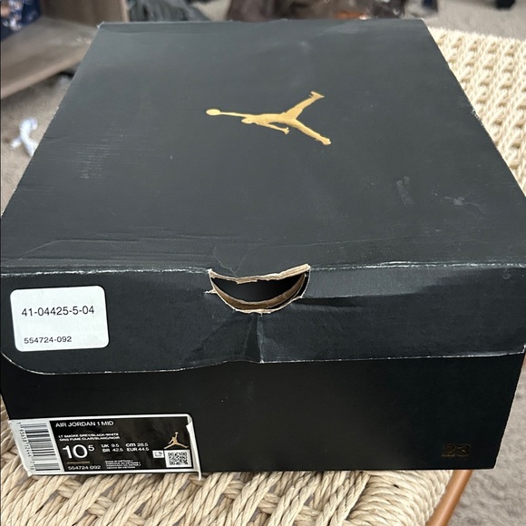 Jordan Black, White, and Gold Athletic Shoes - Picture 5 of 5